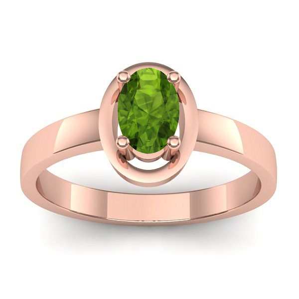 Inel logodna cu peridot oval