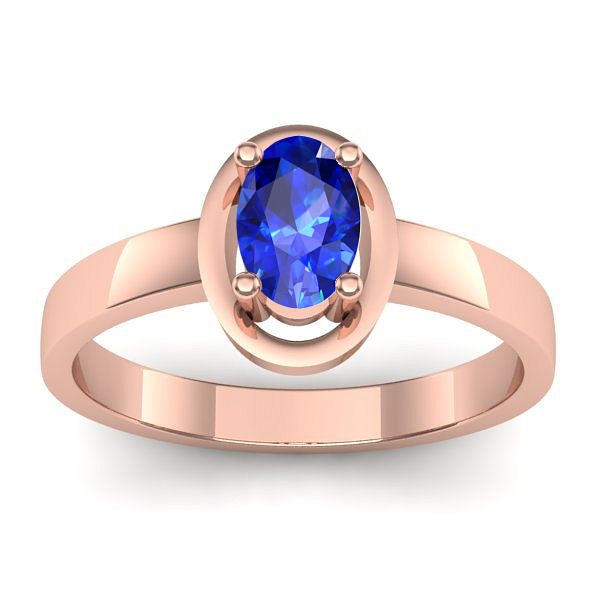 Inel cu safir oval