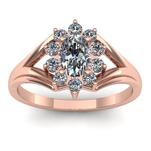 Inel logodna cu safir alb oval