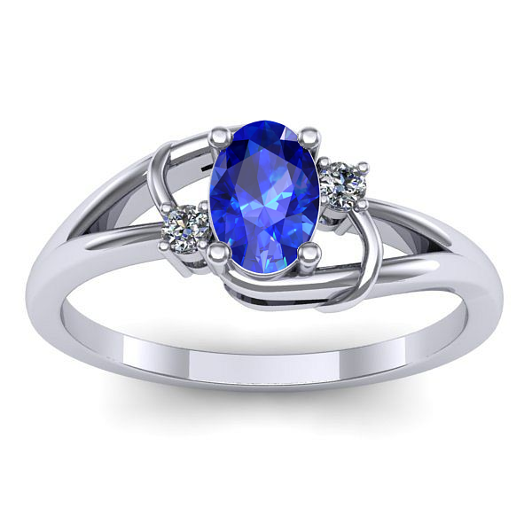 Inel cu safir oval
