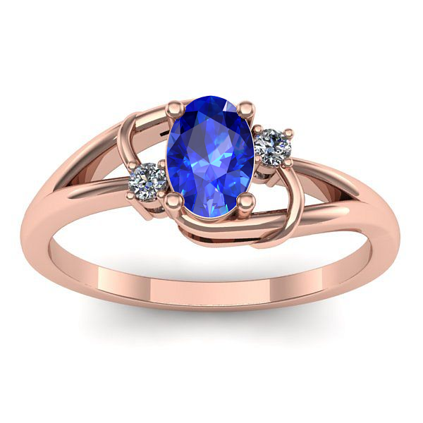 Inel cu safir oval