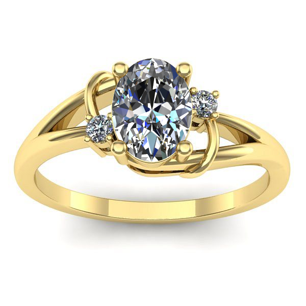 Inel de logodna cu diamant de laborator oval