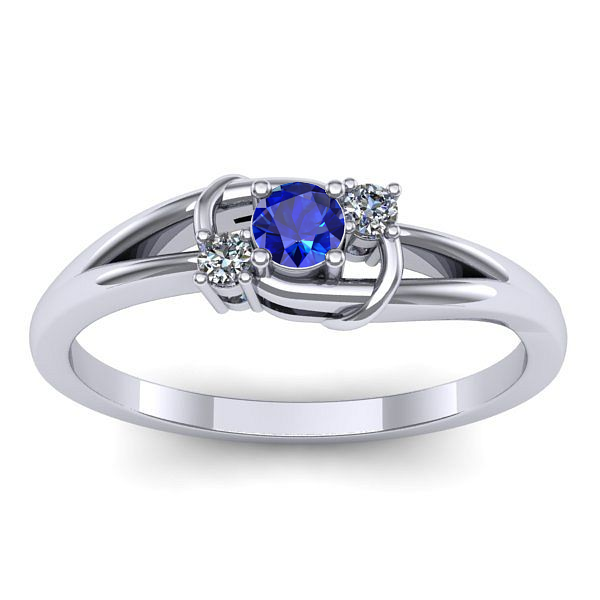 Inel cu safir rotund