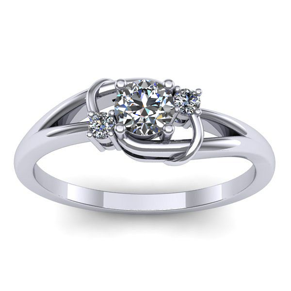 Inel cu diamant rotund