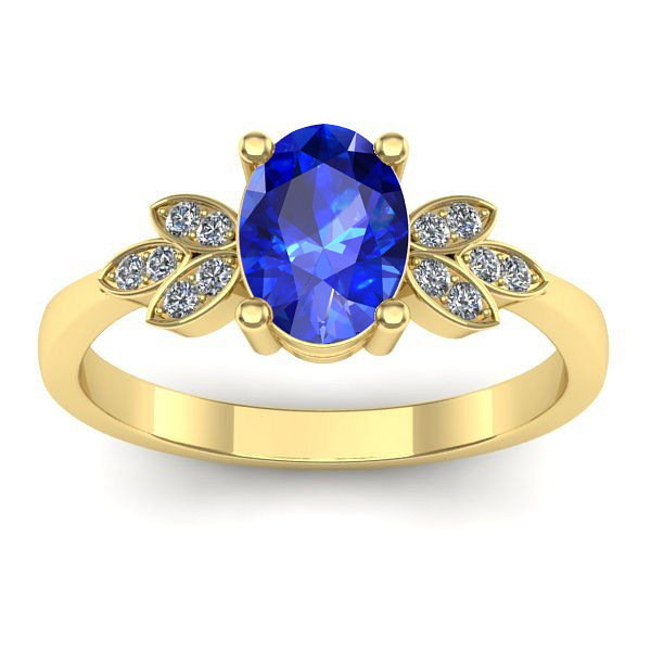Inel cu safir oval