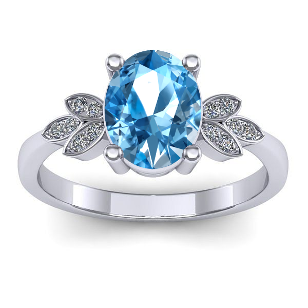 Inel cu topaz blue oval