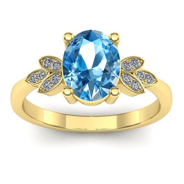 Inel cu topaz blue oval