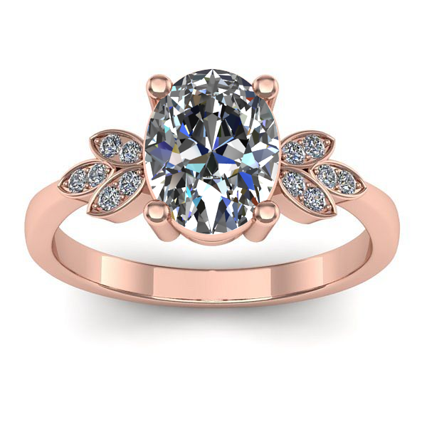 Inel de logodna cu safir alb oval