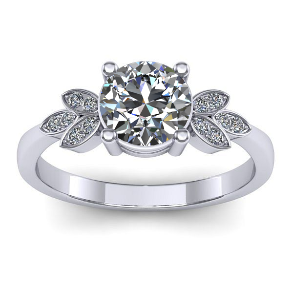 Inel cu diamant rotund