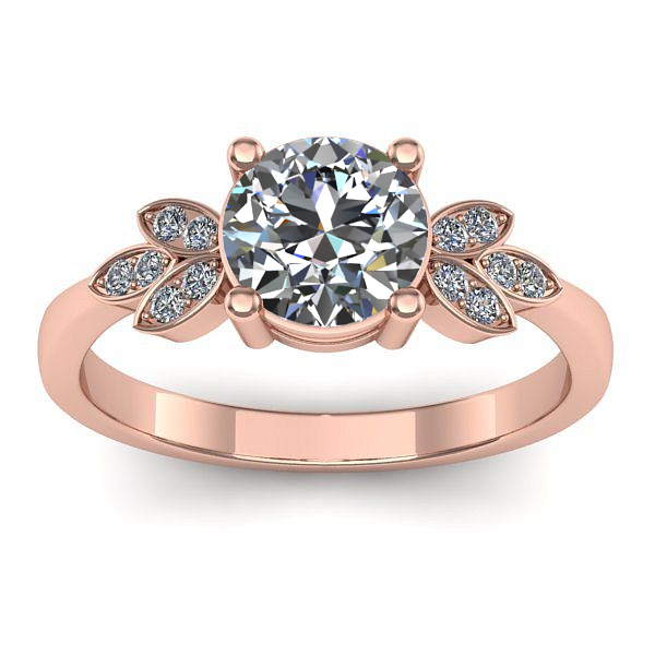 Inel cu diamant rotund
