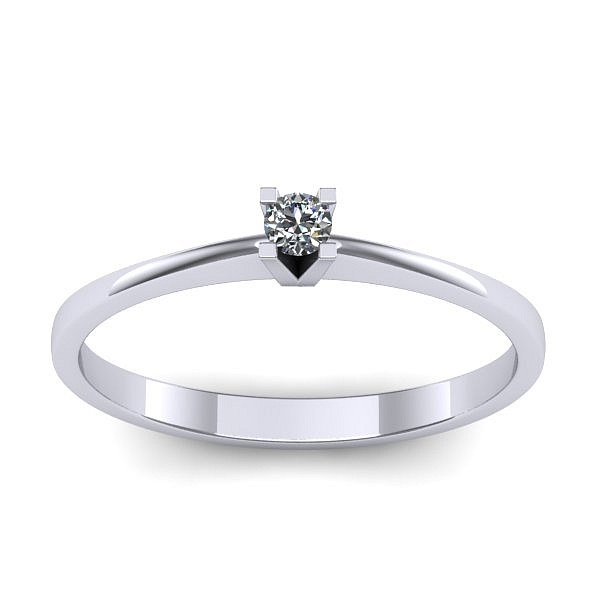 Inel cu diamant rotund