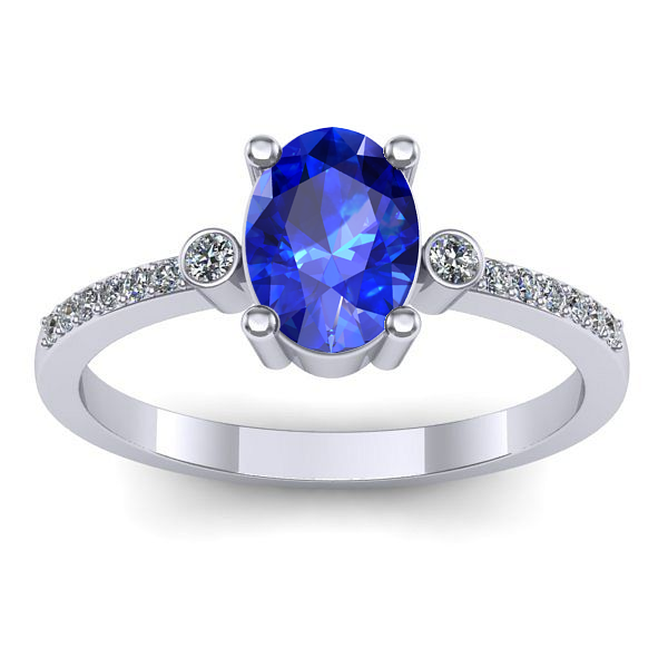 Inel cu safir oval