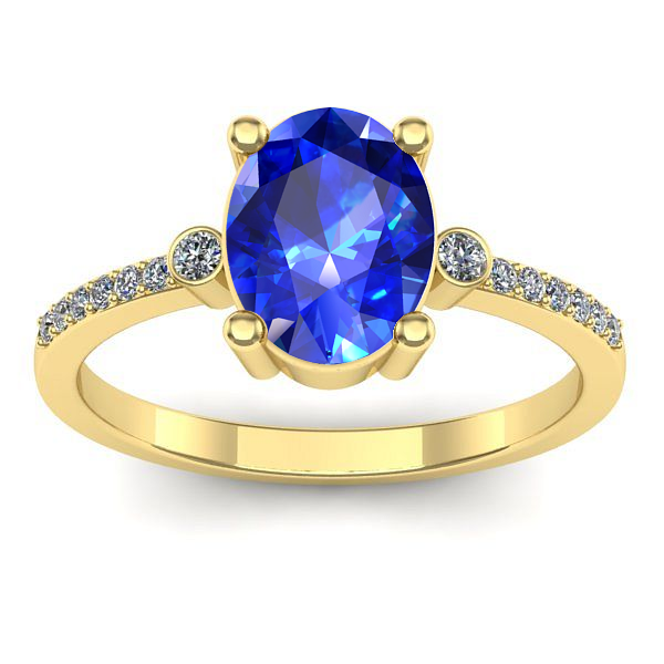 Inel cu safir oval