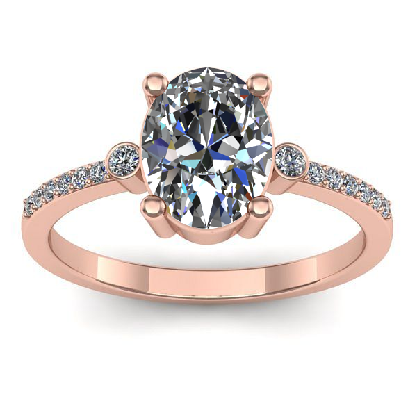 Inel logodna cu safir alb oval