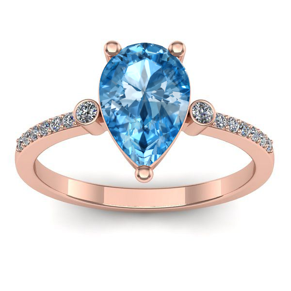 Inel cu topaz blue lacrima