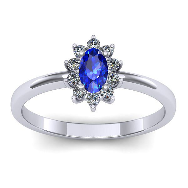 Inel cu safir oval