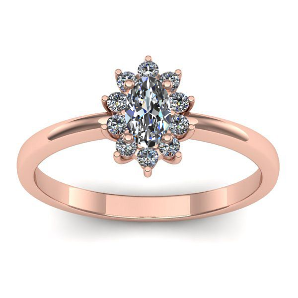 Inel cu safir alb oval