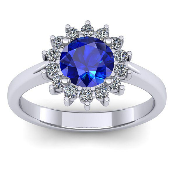 Inel cu safir rotund
