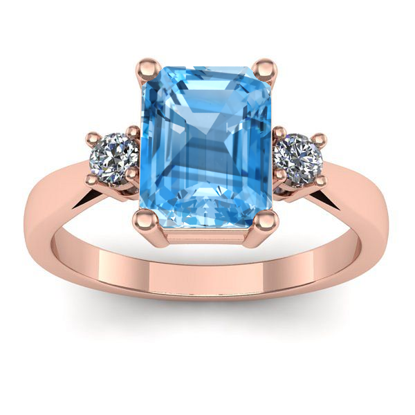 Inel de logodna cu topaz blue dreptunghiular