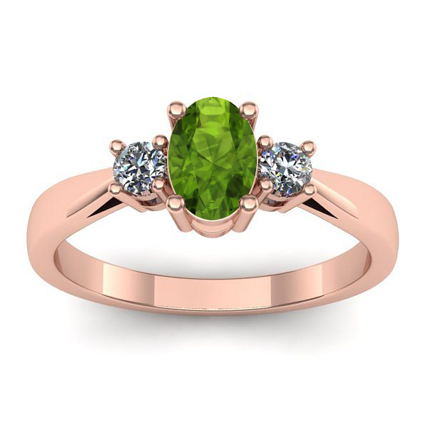 Inel cu peridot oval