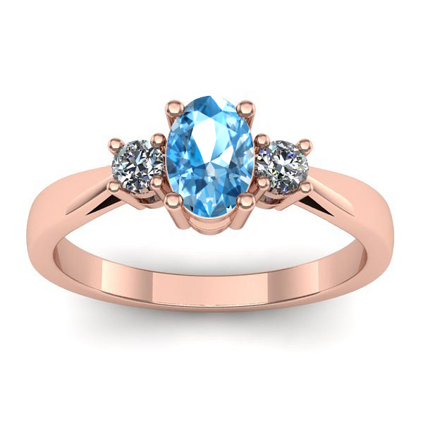 Inel cu topaz blue oval