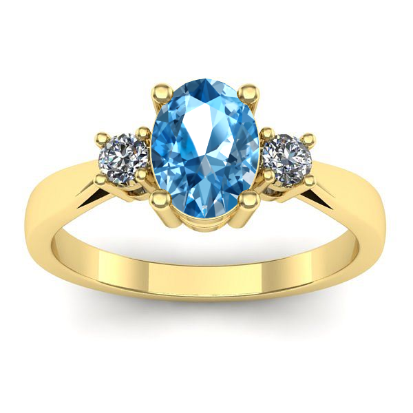 Inel cu topaz blue oval