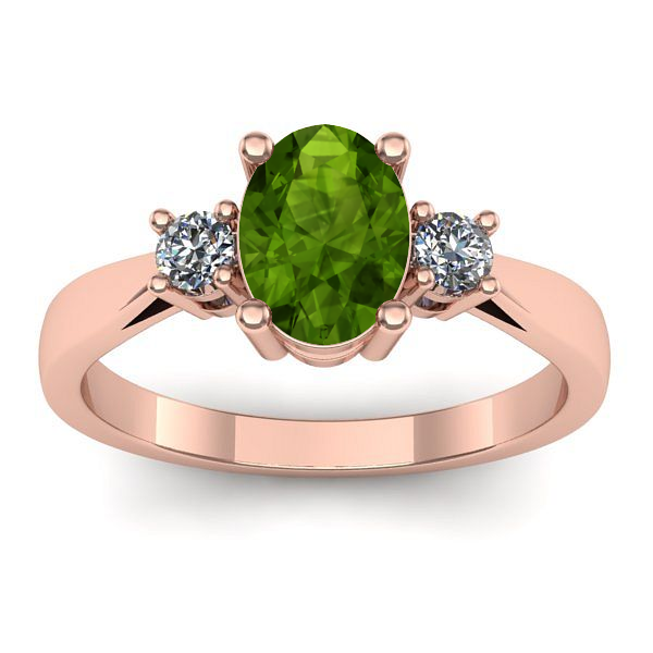 Inel logodna cu peridot oval