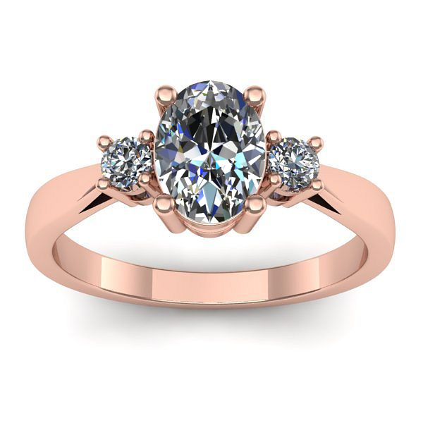Inel cu safir alb oval