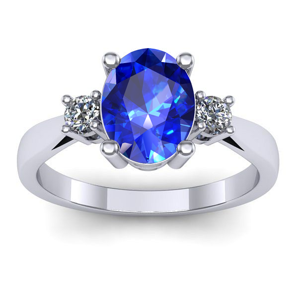 Inel logodna cu safir oval
