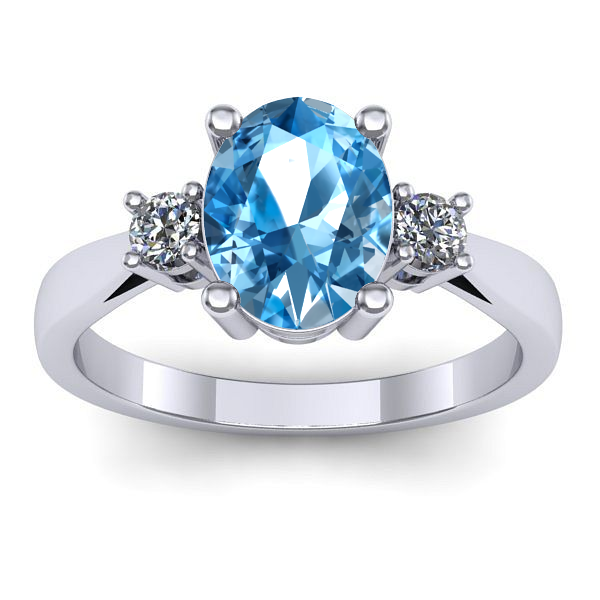 Inel cu topaz blue oval
