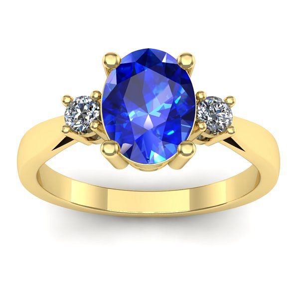 Inel logodna cu safir oval