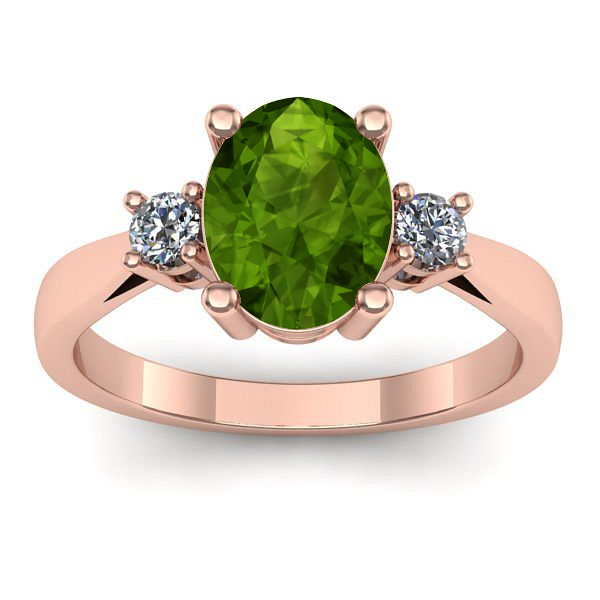 Inel cu peridot oval