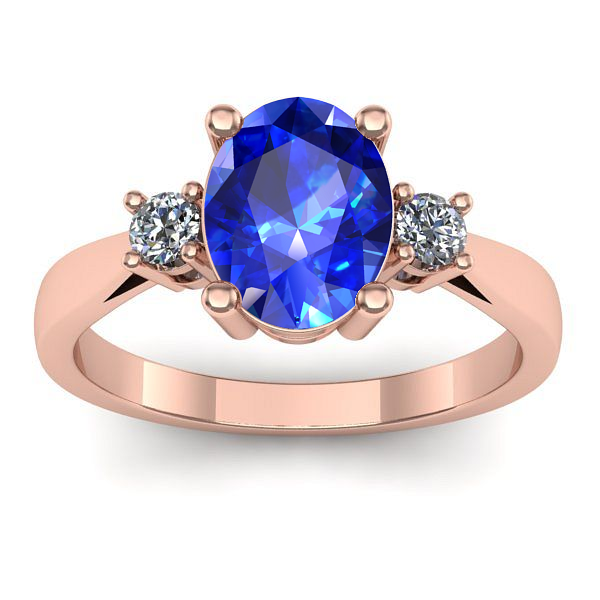 Inel cu safir oval