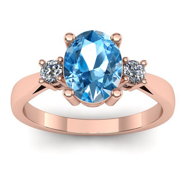 Inel de logodna cu topaz blue oval