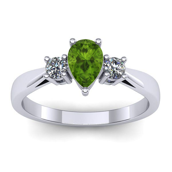 Inel cu peridot lacrima