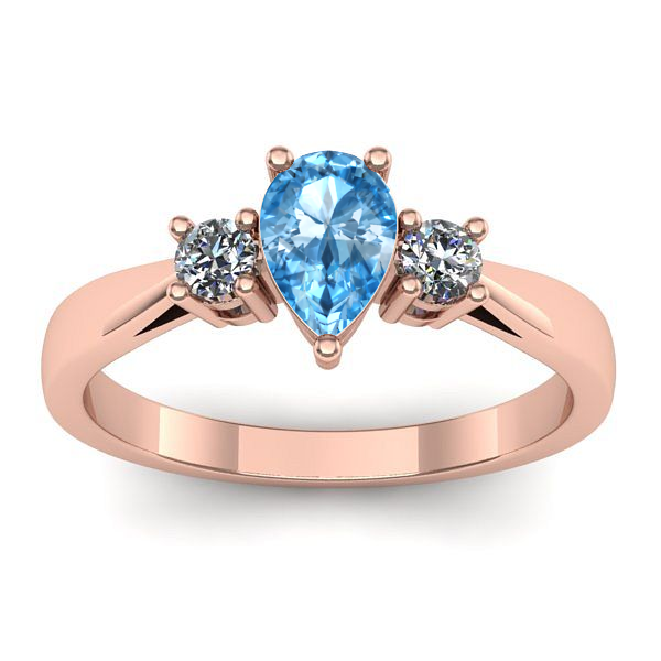 Inel de logodna cu topaz blue lacrima