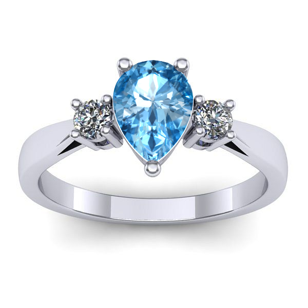 Inel de logodna cu topaz blue lacrima