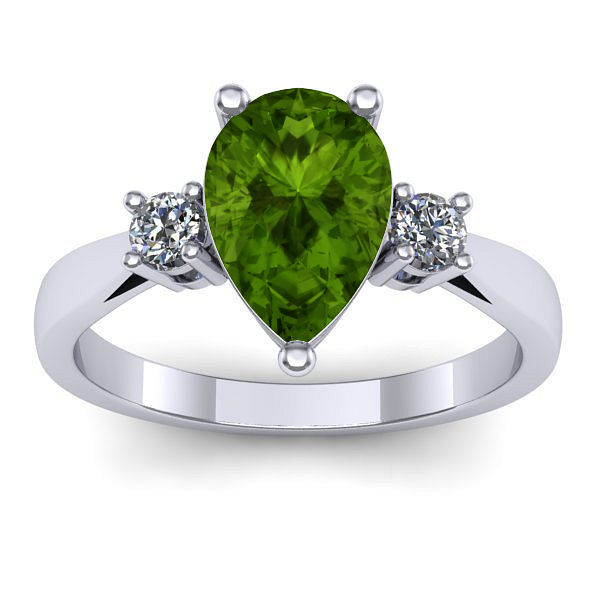 Inel cu peridot lacrima