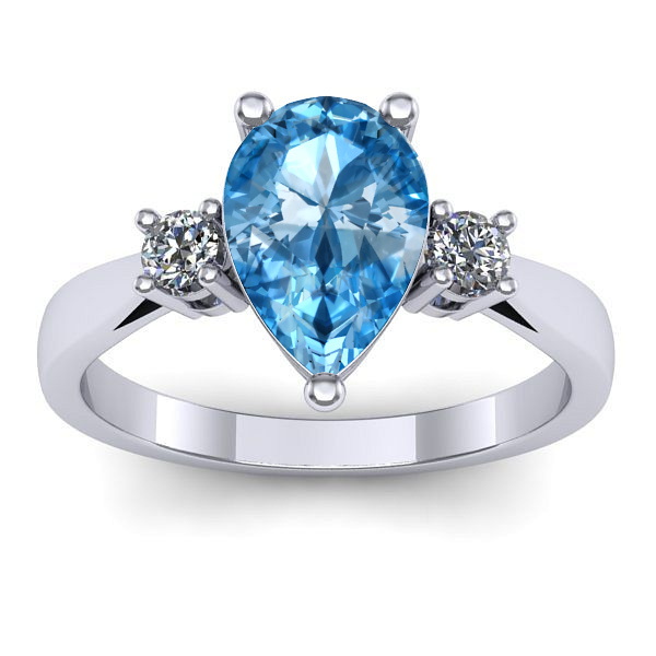 Inel de logodna cu topaz blue lacrima