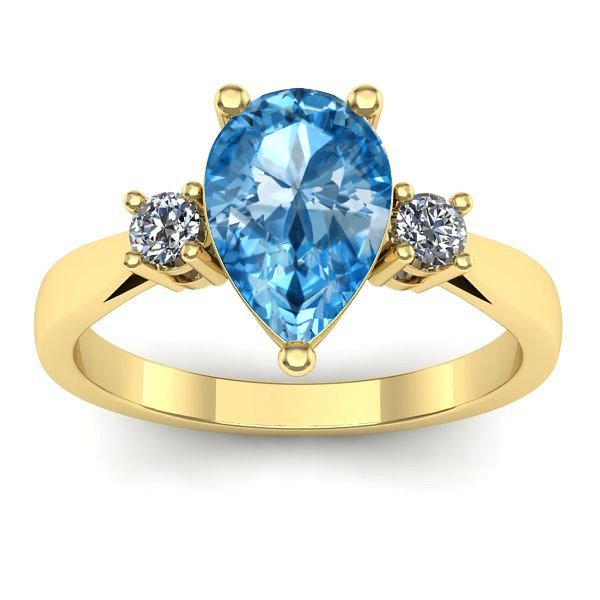 Inel cu topaz blue lacrima