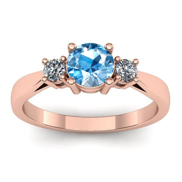 Inel de logodna cu topaz blue rotund
