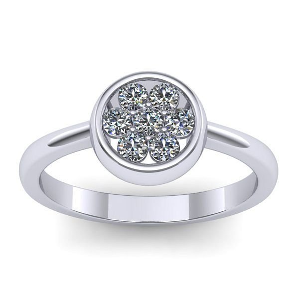 Inel cu diamant rotund