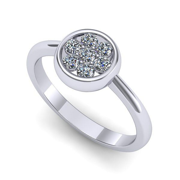 Inel de logodna din aur alb cu diamant