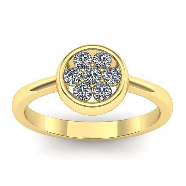 Inel de logodna cu diamant rotund