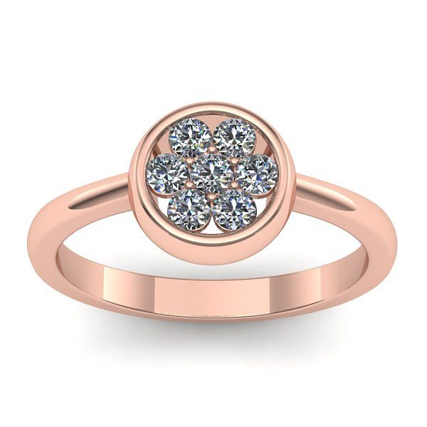 Inel logodna cu diamant rotund