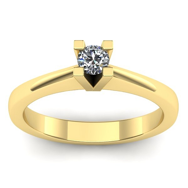 Inel de logodna cu diamant rotund