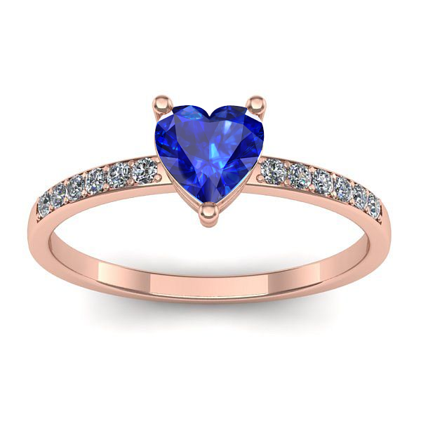 Inel de logodna cu safir inima