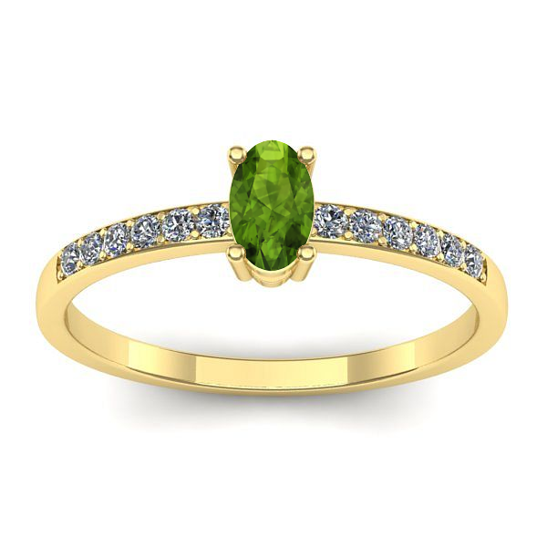 Inel logodna cu peridot oval