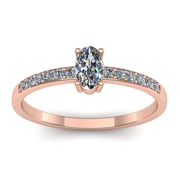 Inel cu safir alb oval