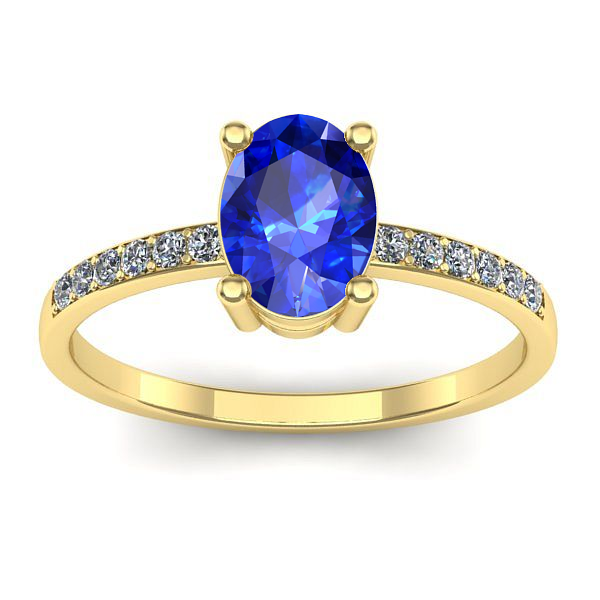 Inel cu safir oval